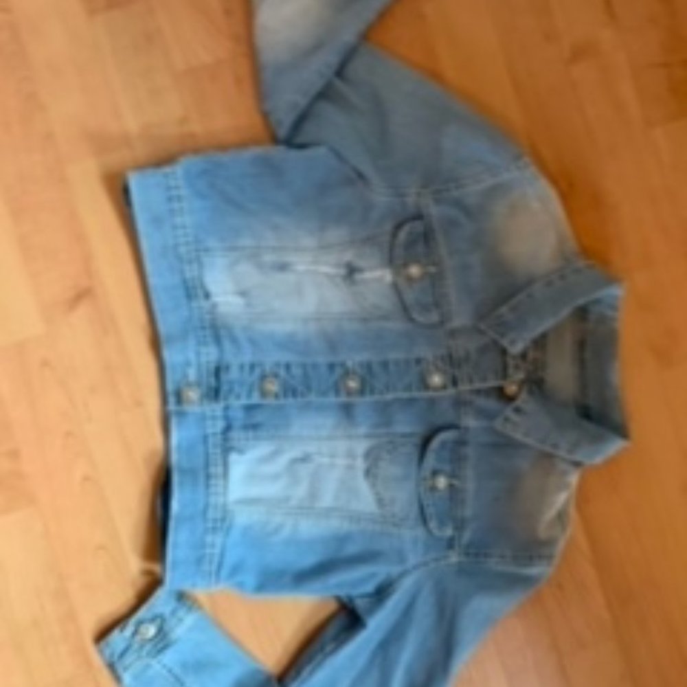 Amethyst Distressed Denim Jacket